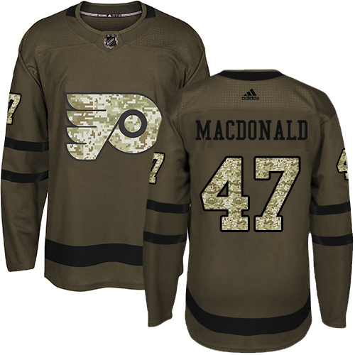 Adidas Flyers #47 Andrew MacDonald Green Salute to Service Stitched NHL Jersey